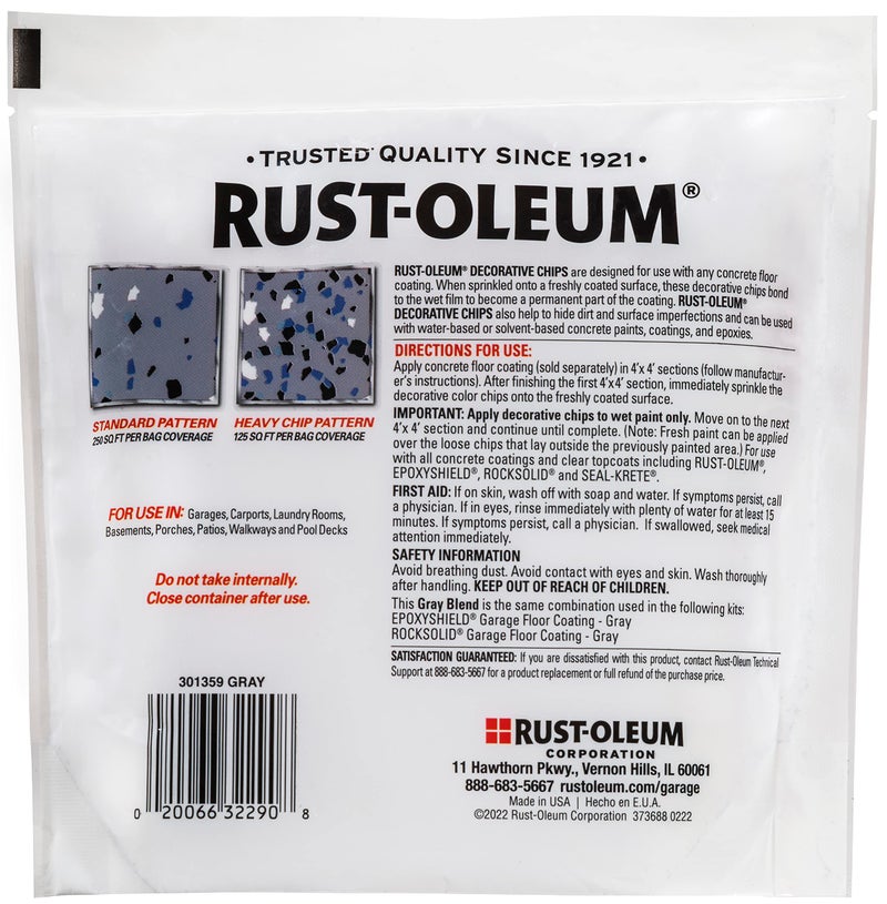 رست أوليوم رقائق ألوان زخرفية من Rust-Oleum 301359-6PK، 6 عبوات، مزيج رمادي - Image 4